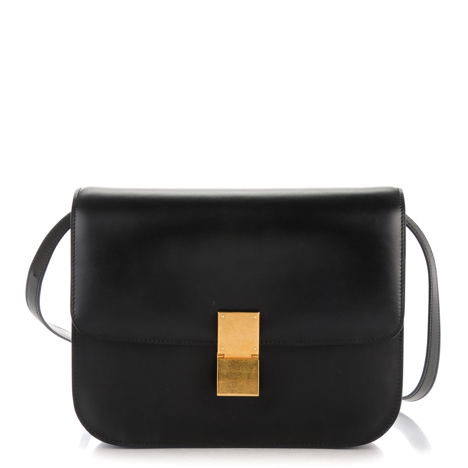 Celine Box Calfskin Medium Classic Box Flap Bag Black 1 of 7