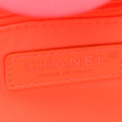 Chanel Mixed Fibers Calfskin Medium Deauville Tote Pink Orange 8 of 12