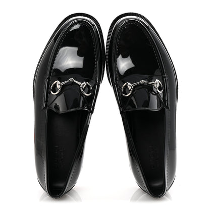 Gucci Rubber Mens Horsebit Moccasin Loafers 10 Black 2 of 9