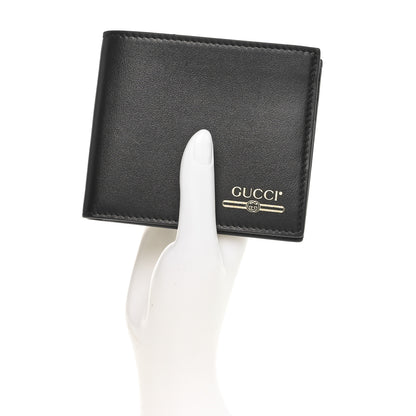 Gucci Plutone Calfskin Logo Bi-Fold Wallet Black 2 of 9