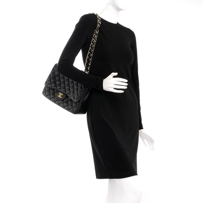 Chanel Lambskin Quilted Jumbo Single Flap Black 3 of 8