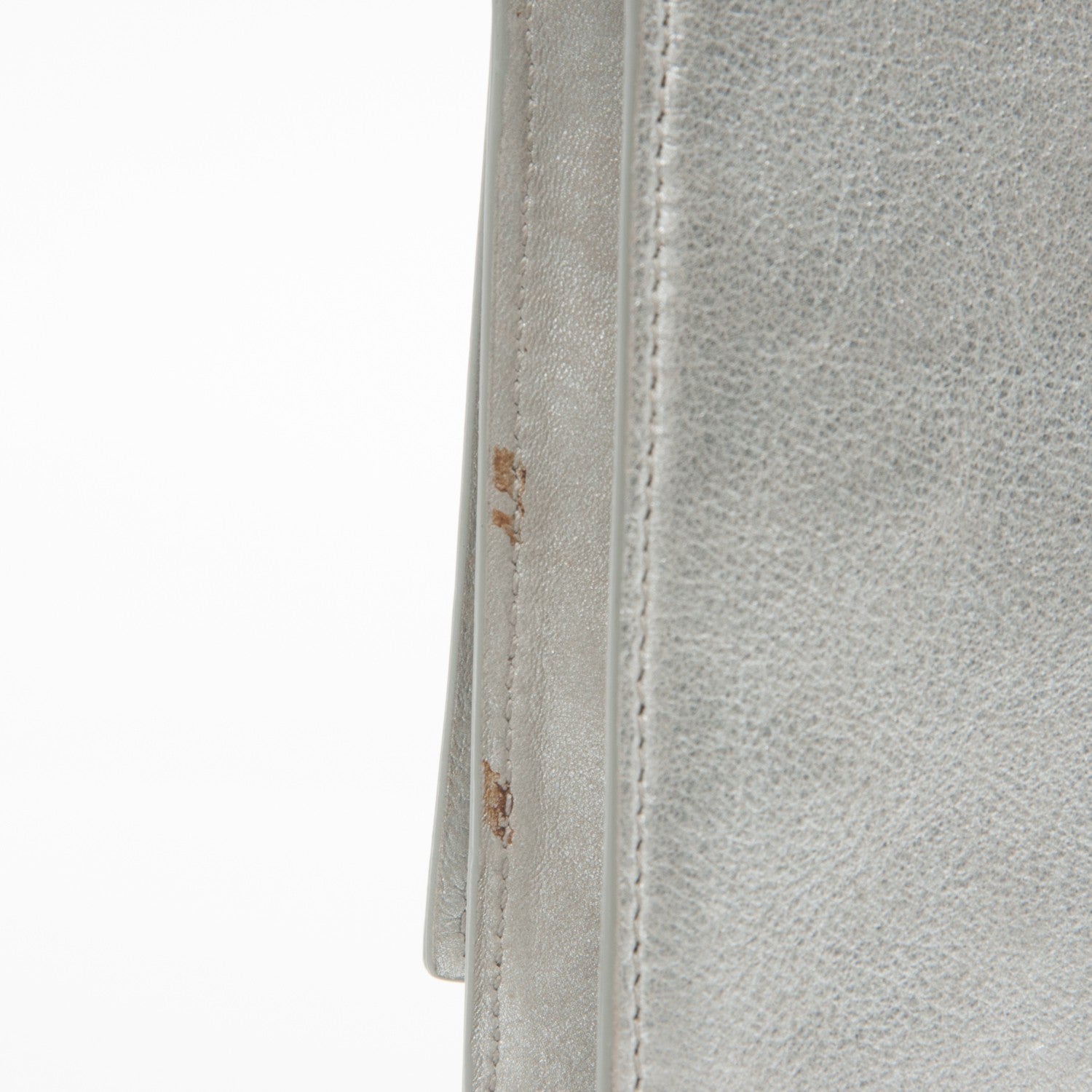 Saint Laurent Metallic Calfskin Monogram Large Belle De Jour Clutch Silver 7 of 11