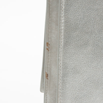 Saint Laurent Metallic Calfskin Monogram Large Belle De Jour Clutch Silver 7 of 11