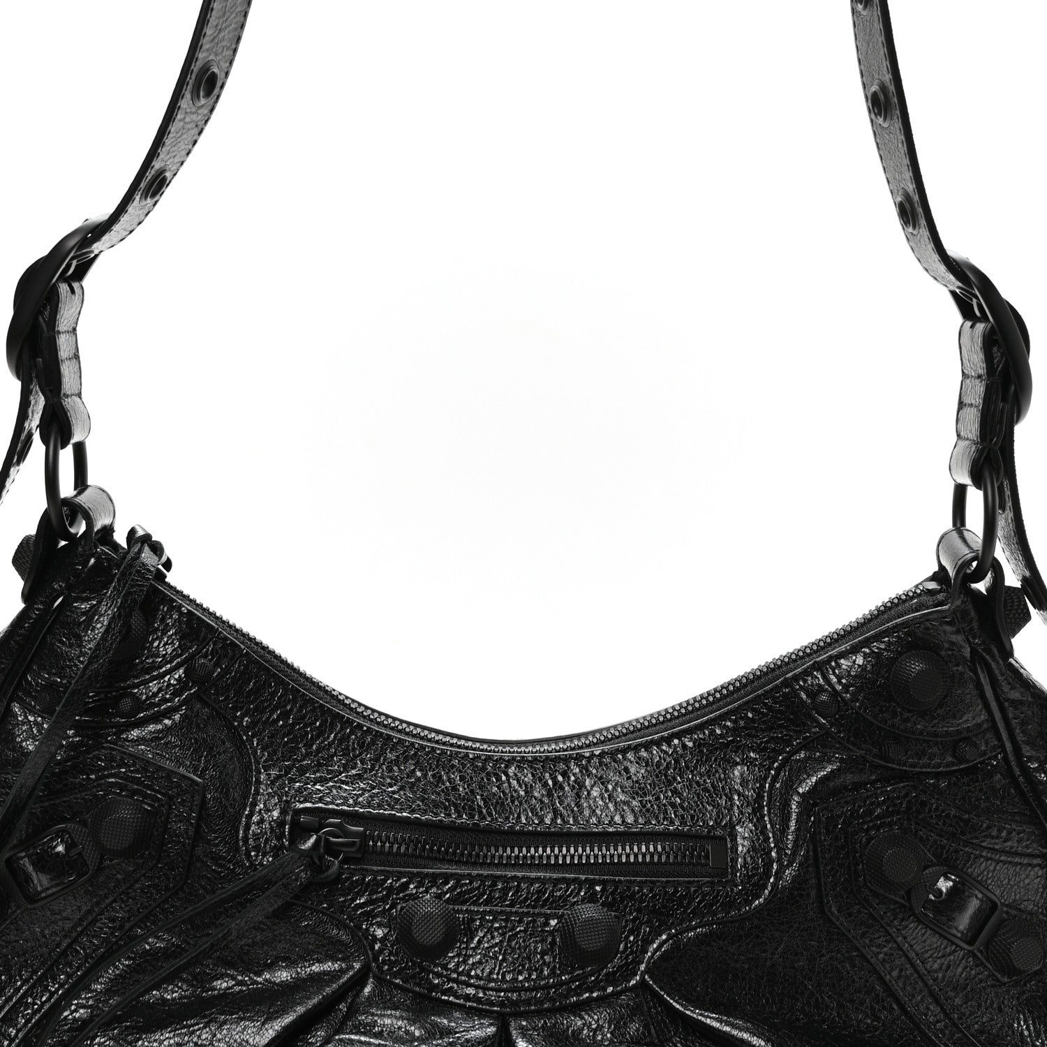 Balenciaga Agneau Arena Monochrome Small Le Cagole Shoulder Bag Black 9 of 11