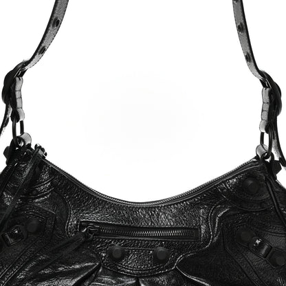 Balenciaga Agneau Arena Monochrome Small Le Cagole Shoulder Bag Black 9 of 11