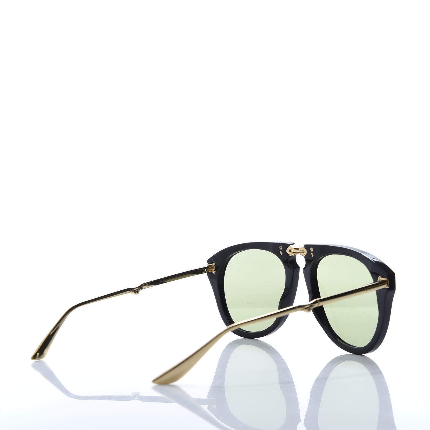 Gucci Folding Aviator Sunglasses GG0305S Black Gold 4 of 9