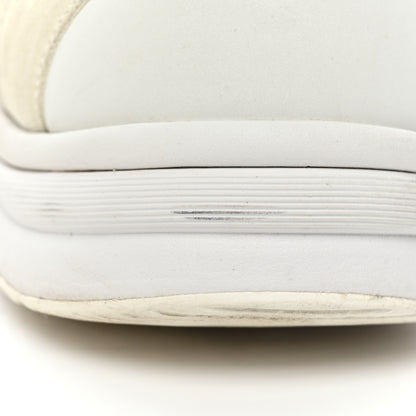 Chanel Suede Calfskin Fabric CC Sneakers 41 White 14 of 19