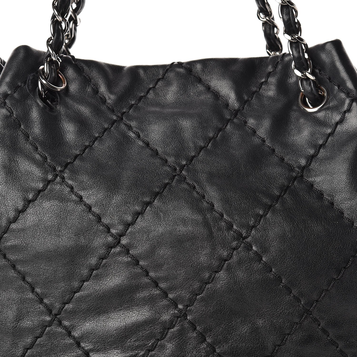 Chanel Lambskin Expandable Tote Black 8 of 15