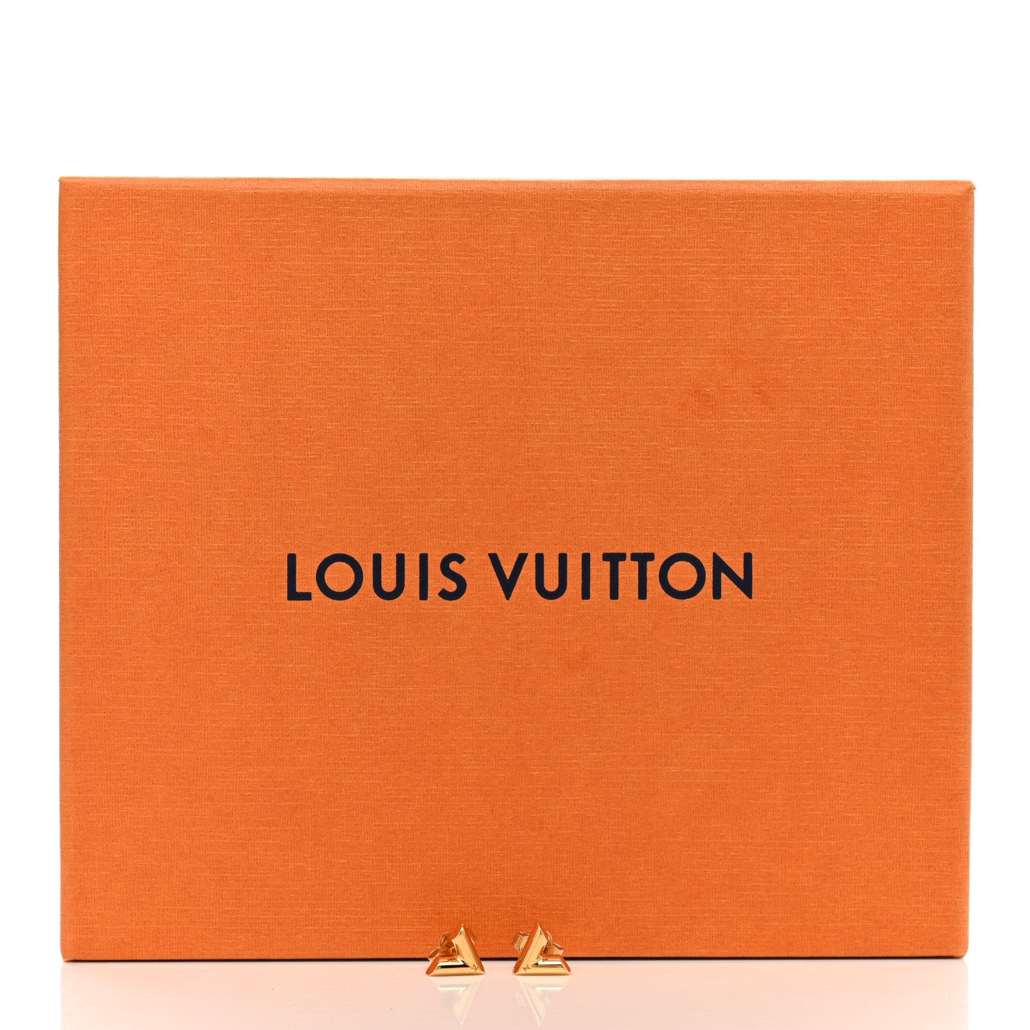 Louis Vuitton Brass Essential V Stud Earrings Gold 5 of 5