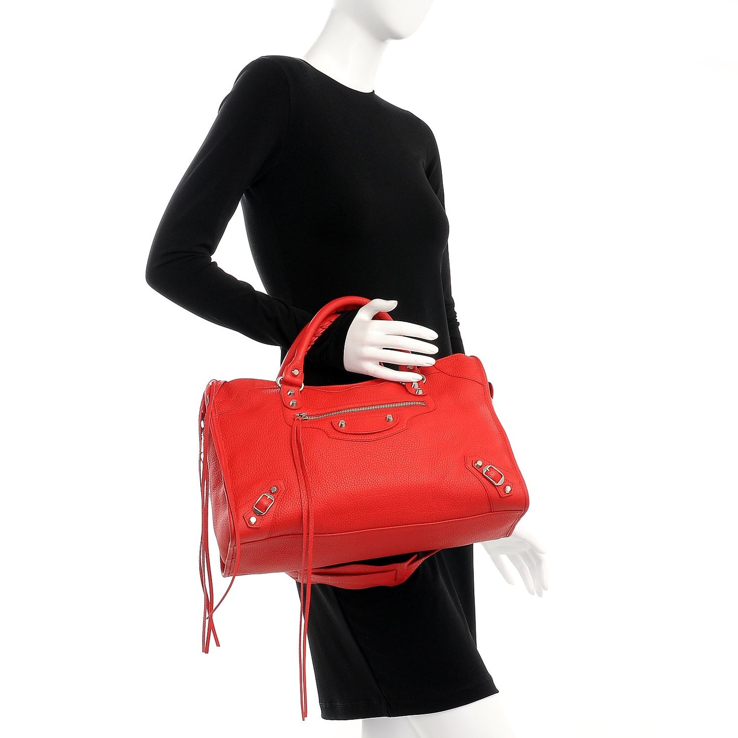 Vibrato Calfskin Classic Silver Hardware City Rouge Cerise