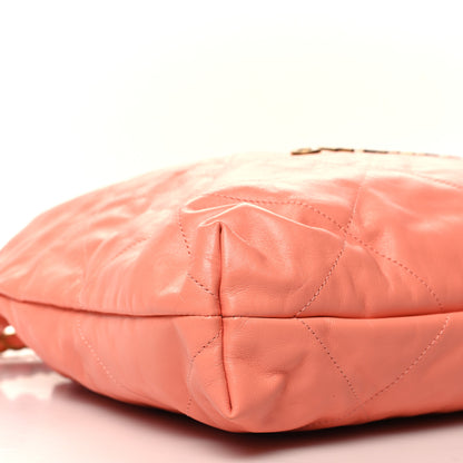 Chanel Shiny Calfskin Quilted Chanel 22 Light Orange 10 of 11