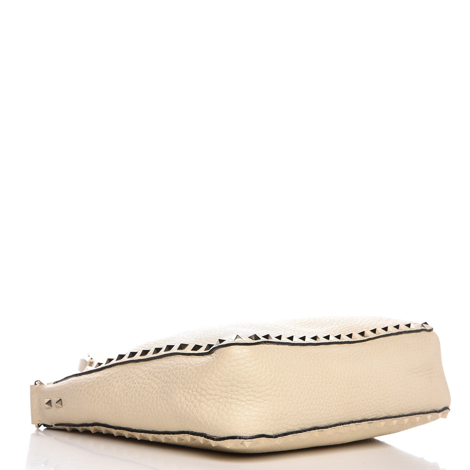 Valentino Garavani Pebbled Calfskin Small Rockstud Flip-Lock Messenger Bag Light Ivory 4 of 9