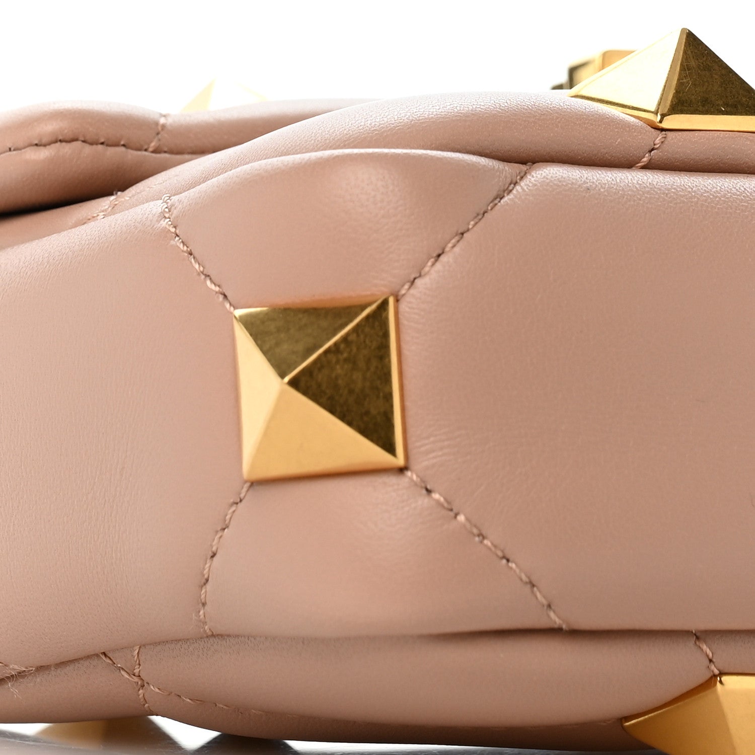 Valentino Garavani Nappa Small Roman Stud Shoulder Bag Rose Cannelle 8 of 10