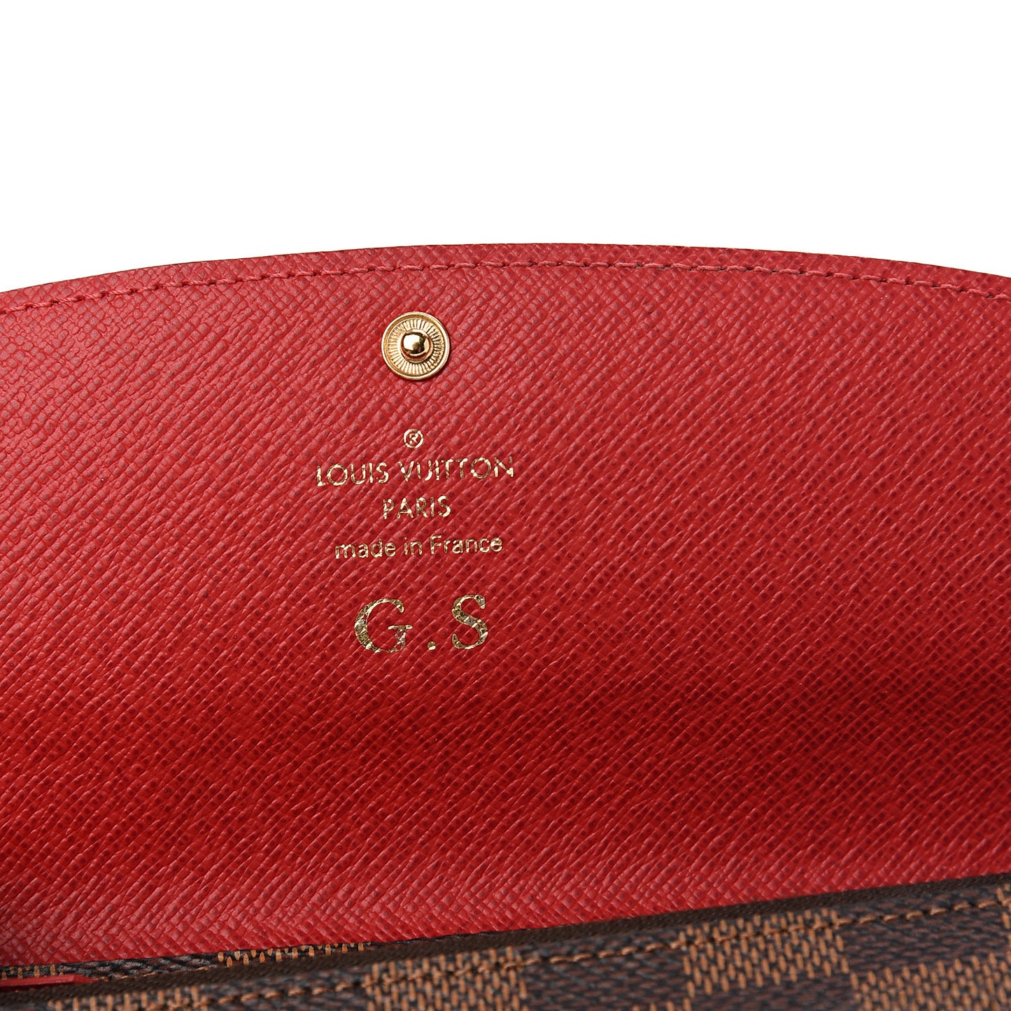 Damier Ebene Emilie Wallet Red