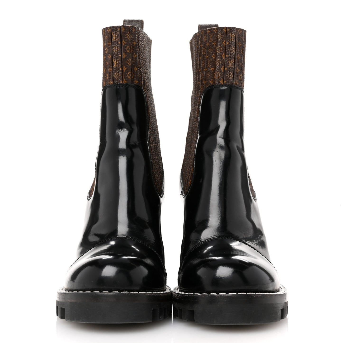 Patent Nano Monogram Ankle Star Trail Boots 37 Black