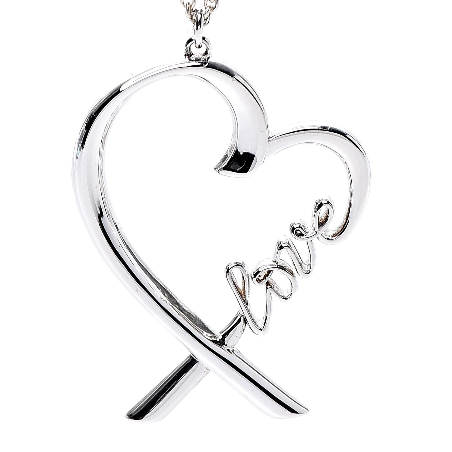 Sterling Silver Paloma Picasso Loving Heart Love Pendant Necklace