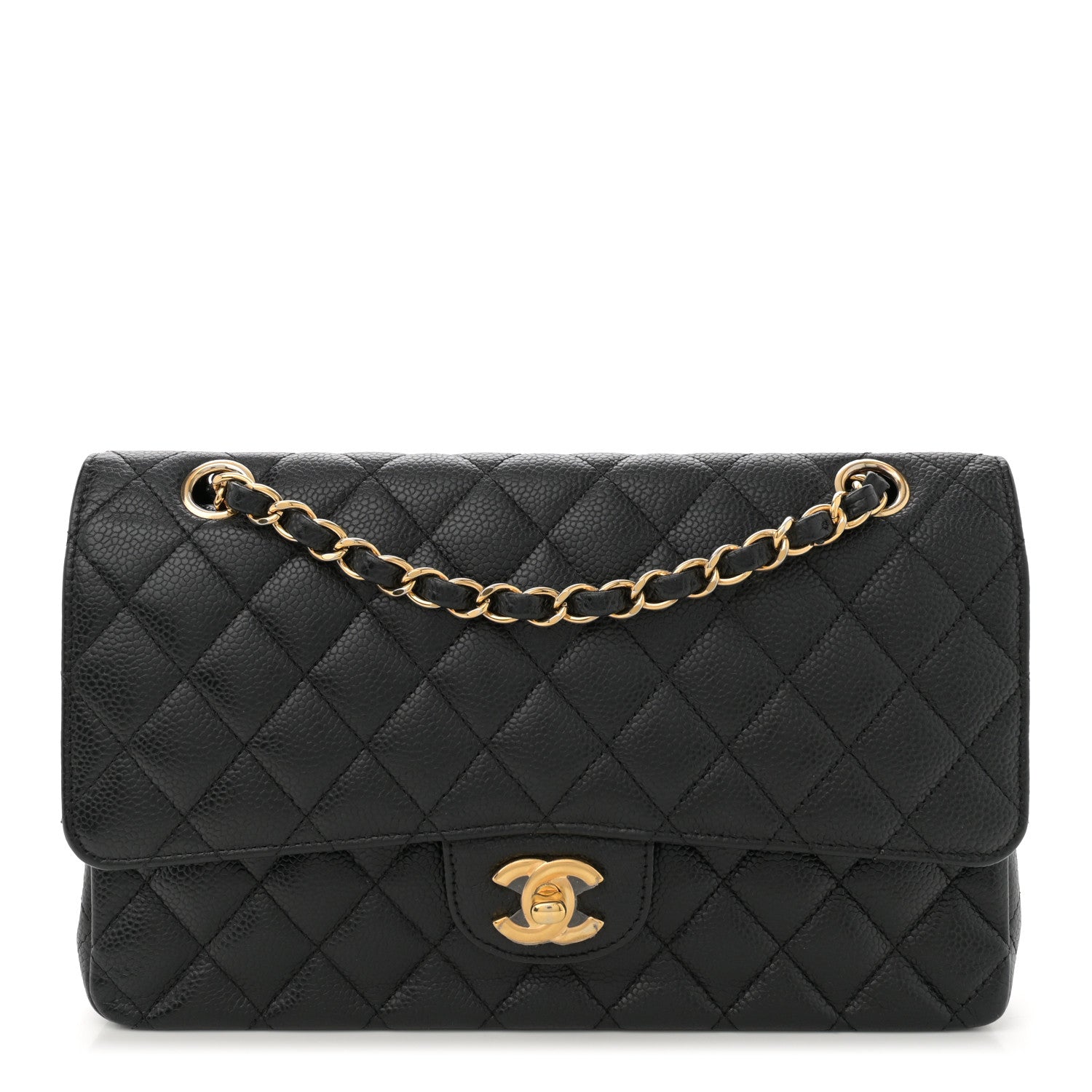 Chanel Caviar Quilted Medium Double Flap Black 1 of 10