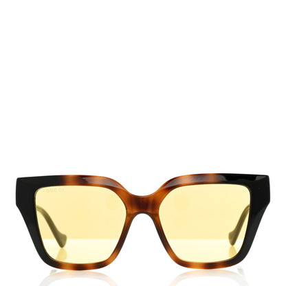 Gucci Acetate Square Frame Chain Sunglasses GG1023S Havana 2 of 10