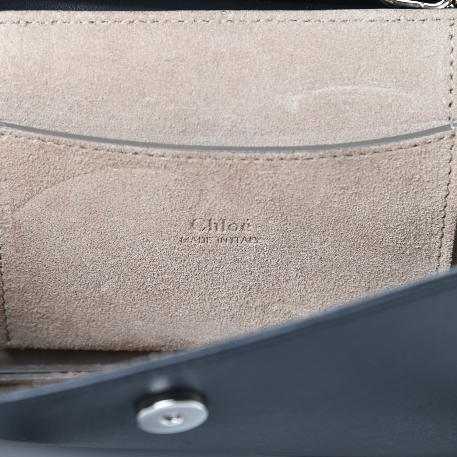 Chloe Calfskin Suede Mini Chain Faye Shoulder Bag Black 6 of 12