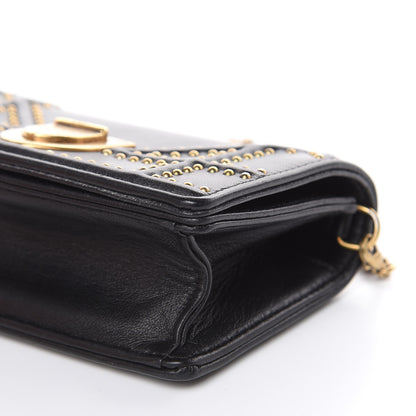 Christian Dior Lambskin Studded Micro Diorama Flap Bag Black 8 of 16