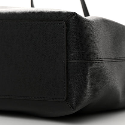 Burberry Grainy Calfskin Haymarket Check Medium Reversible Tote Black 13 of 21