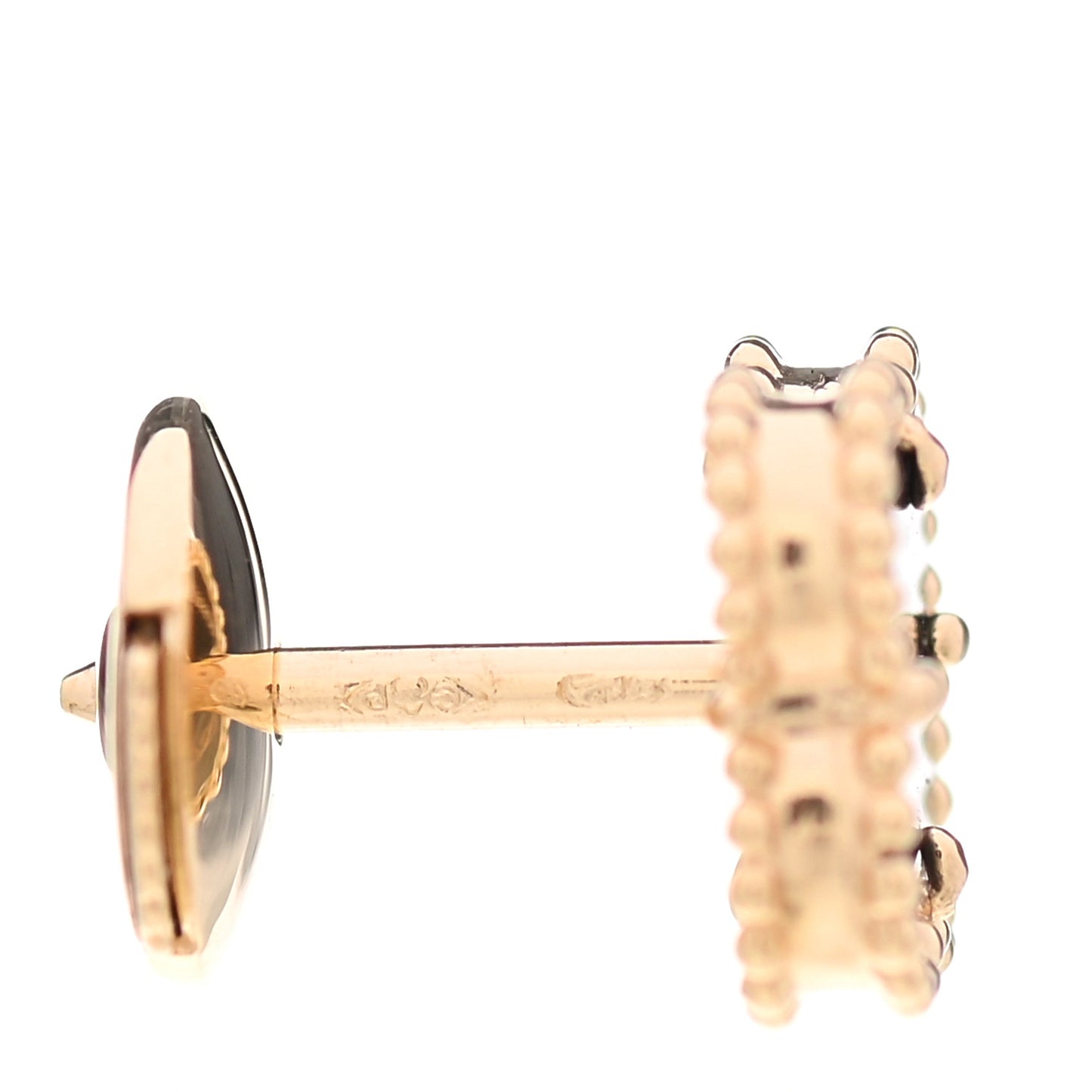 18K Yellow Gold Black Onyx Sweet Alhambra Earrings