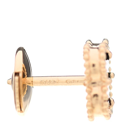 Van Cleef & Arpels 18K Yellow Gold Black Onyx Sweet Alhambra Earrings 6 of 6