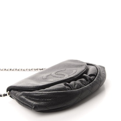 Chanel Caviar Half Moon Wallet On Chain WOC Black 4 of 11