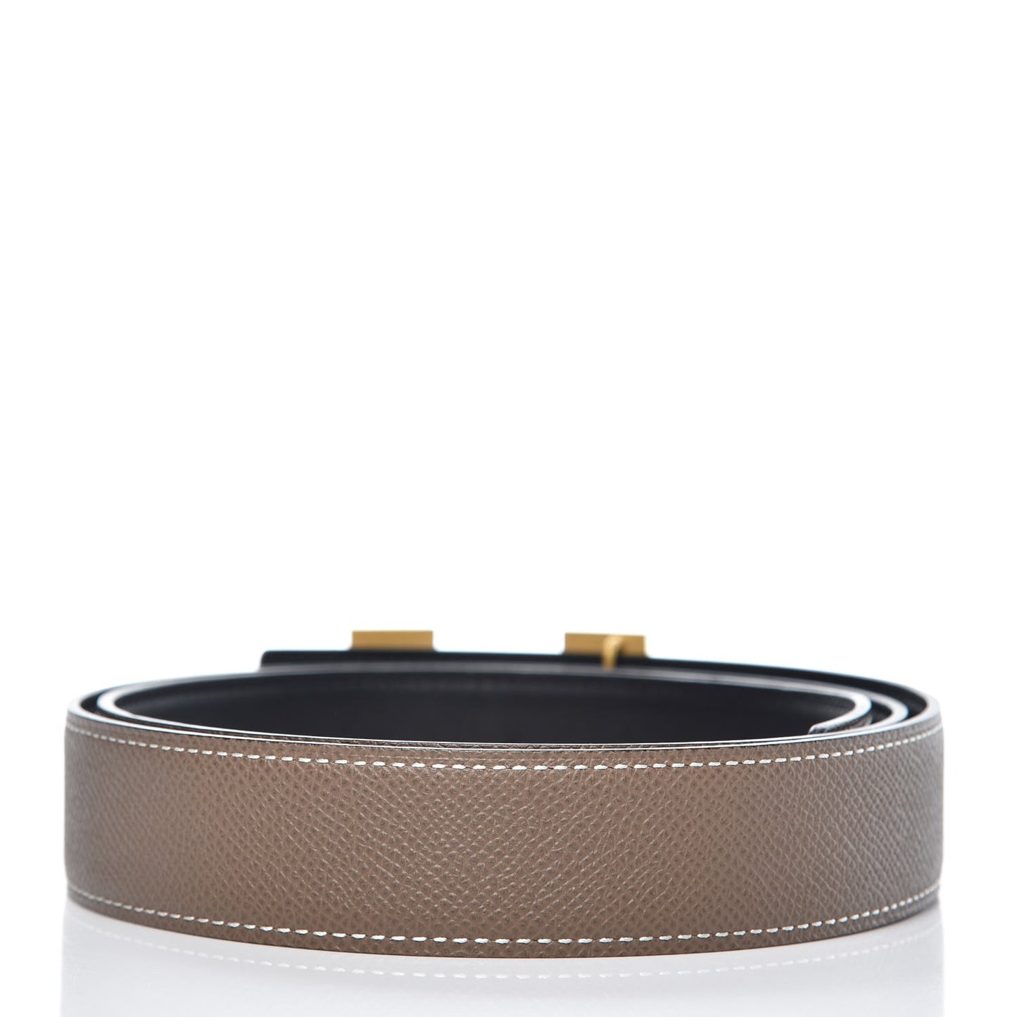 Swift Epsom 32mm H Belt 95 Black Etoupe
