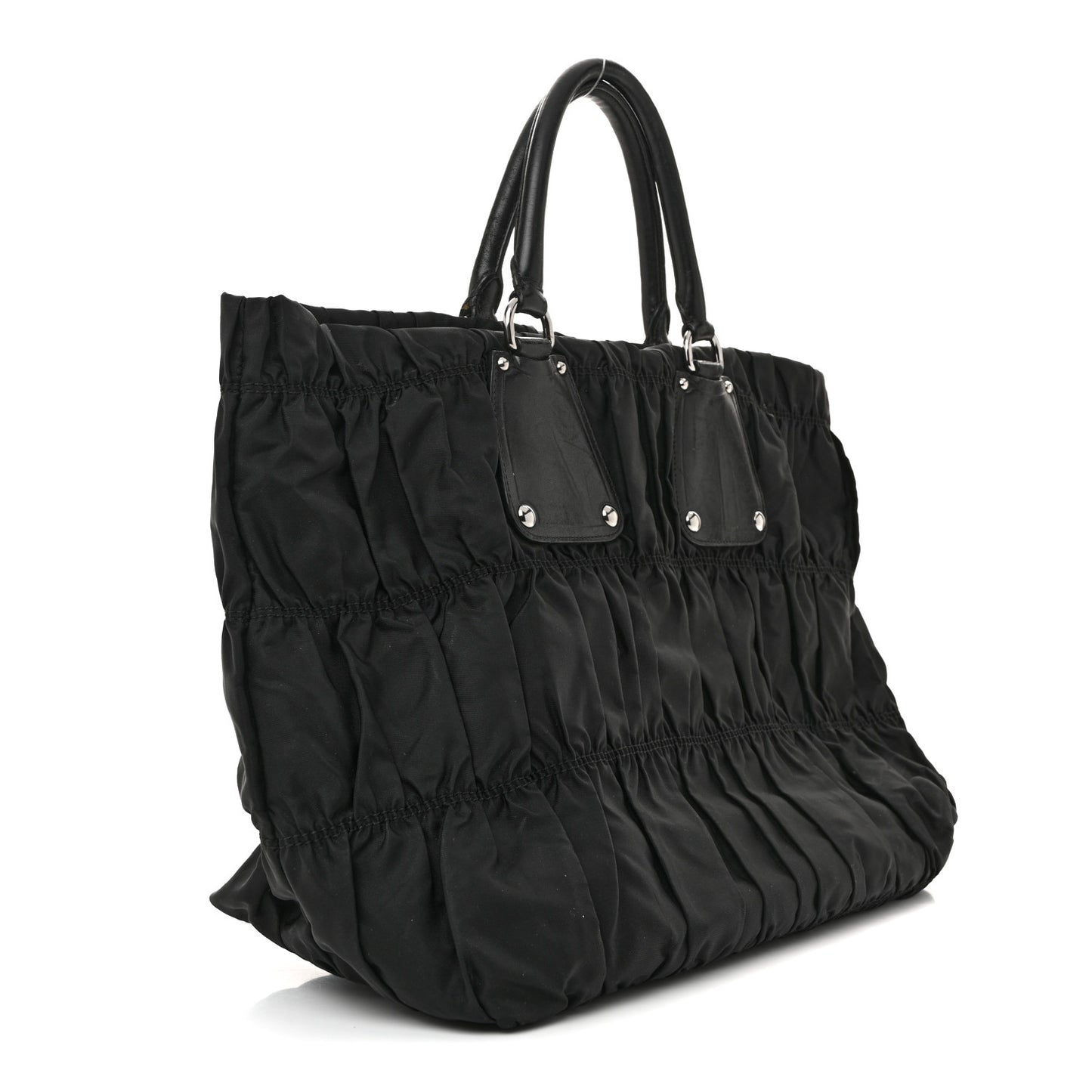 Tessuto Nylon Gaufre Tote Black