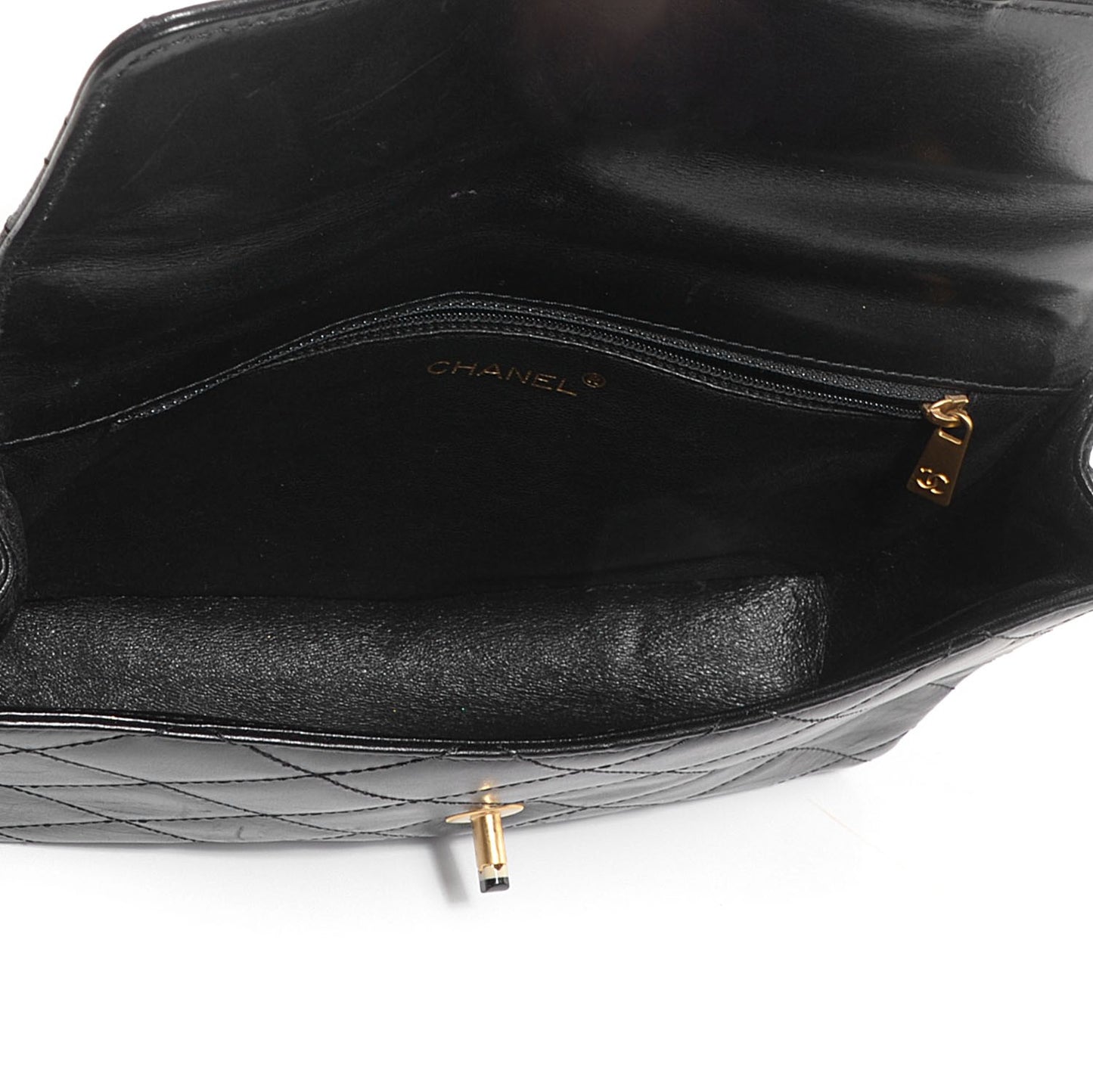 Lambskin Bekko Resin Medium Single Flap Black