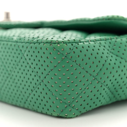 Chanel Lambskin Perforated East West Flap Green 10 of 10