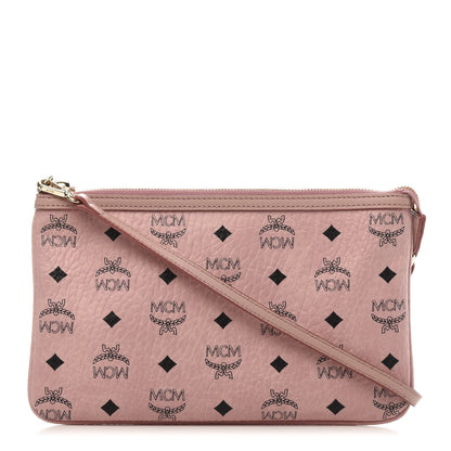 MCM Visetos Liz Shopper Tote Pouch Light Pink 1 of 8
