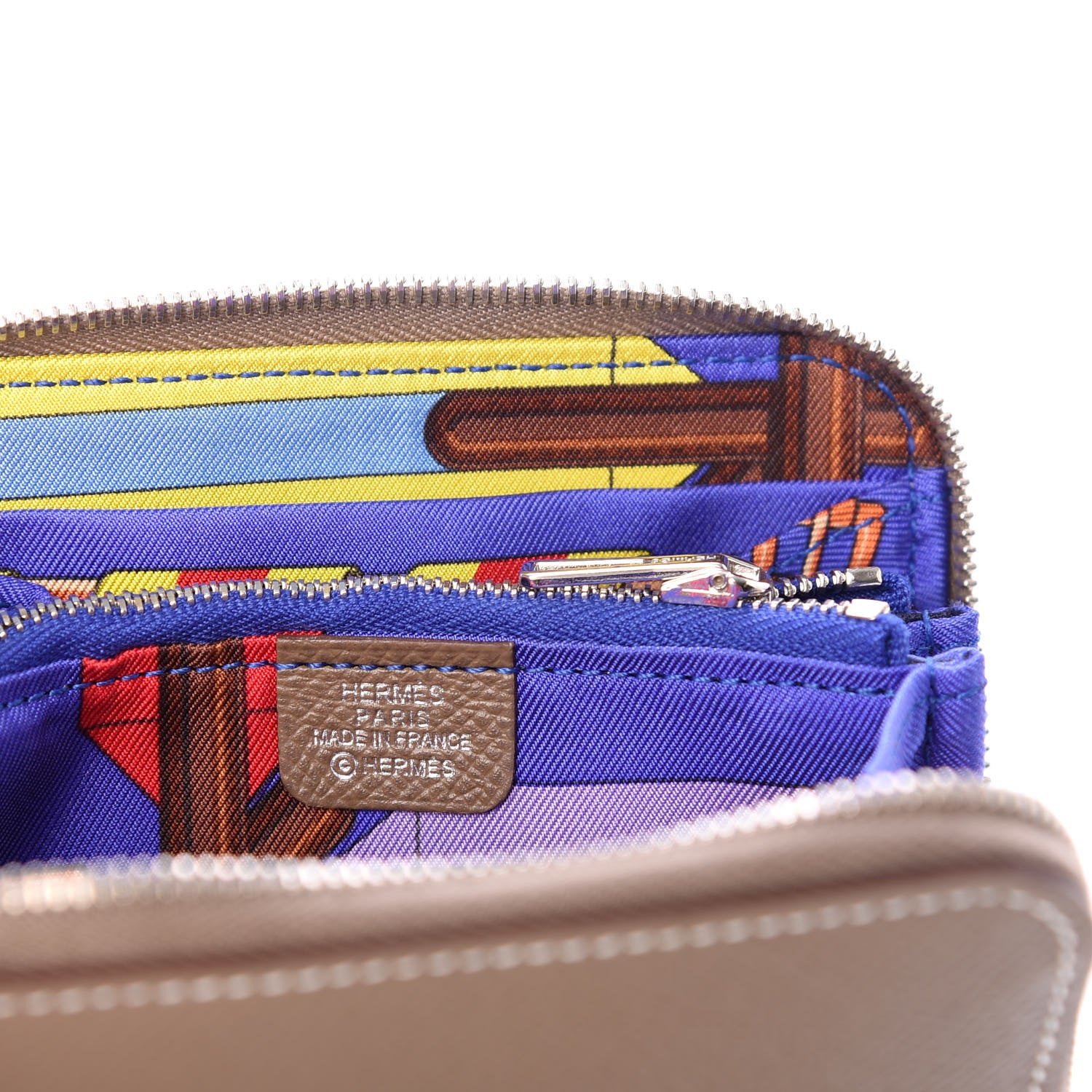 Hermes Epsom Silk'in Compact Wallet Etoupe 6 of 8