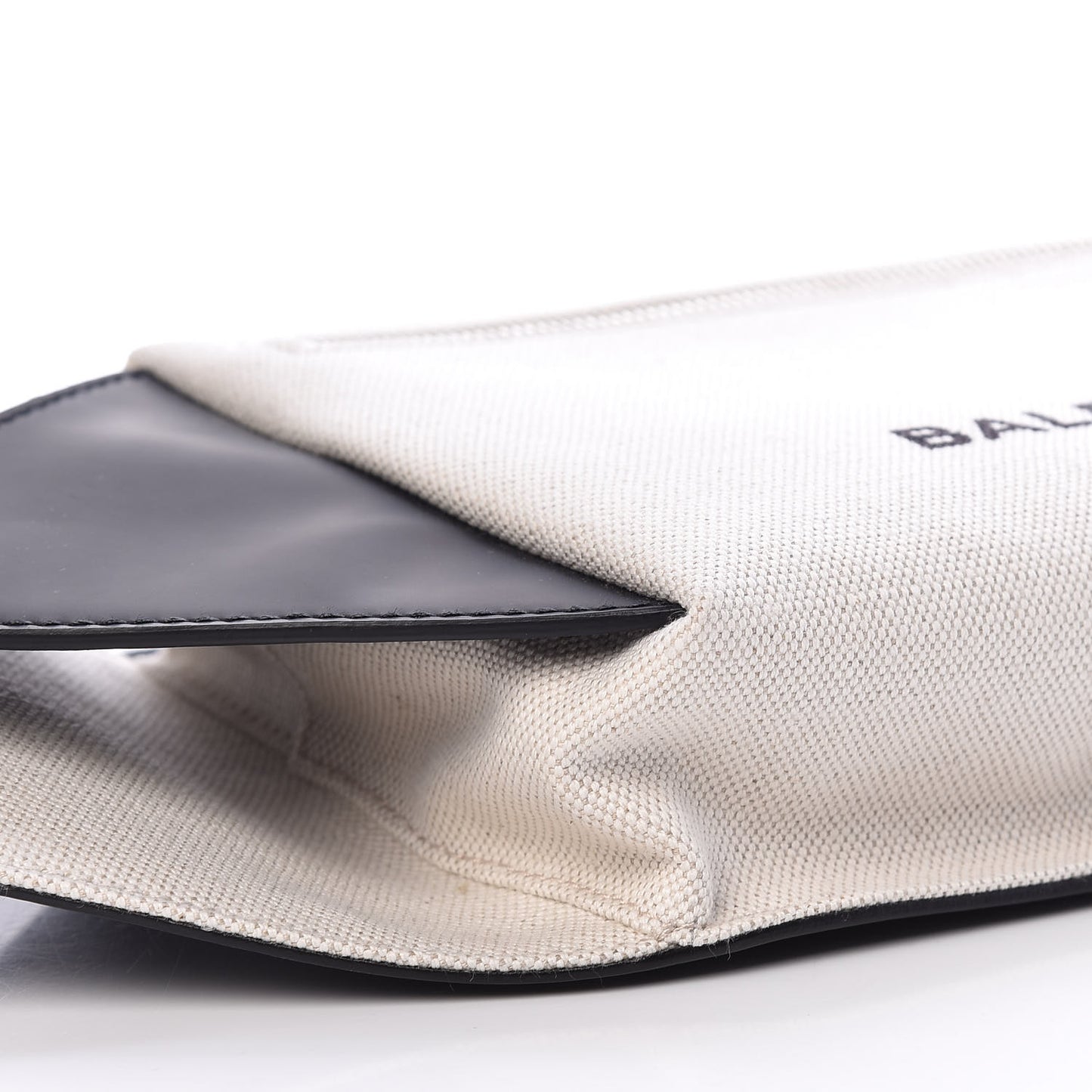 Cotton Canvas Calfskin Neo Lift Belt Bag Natural Black