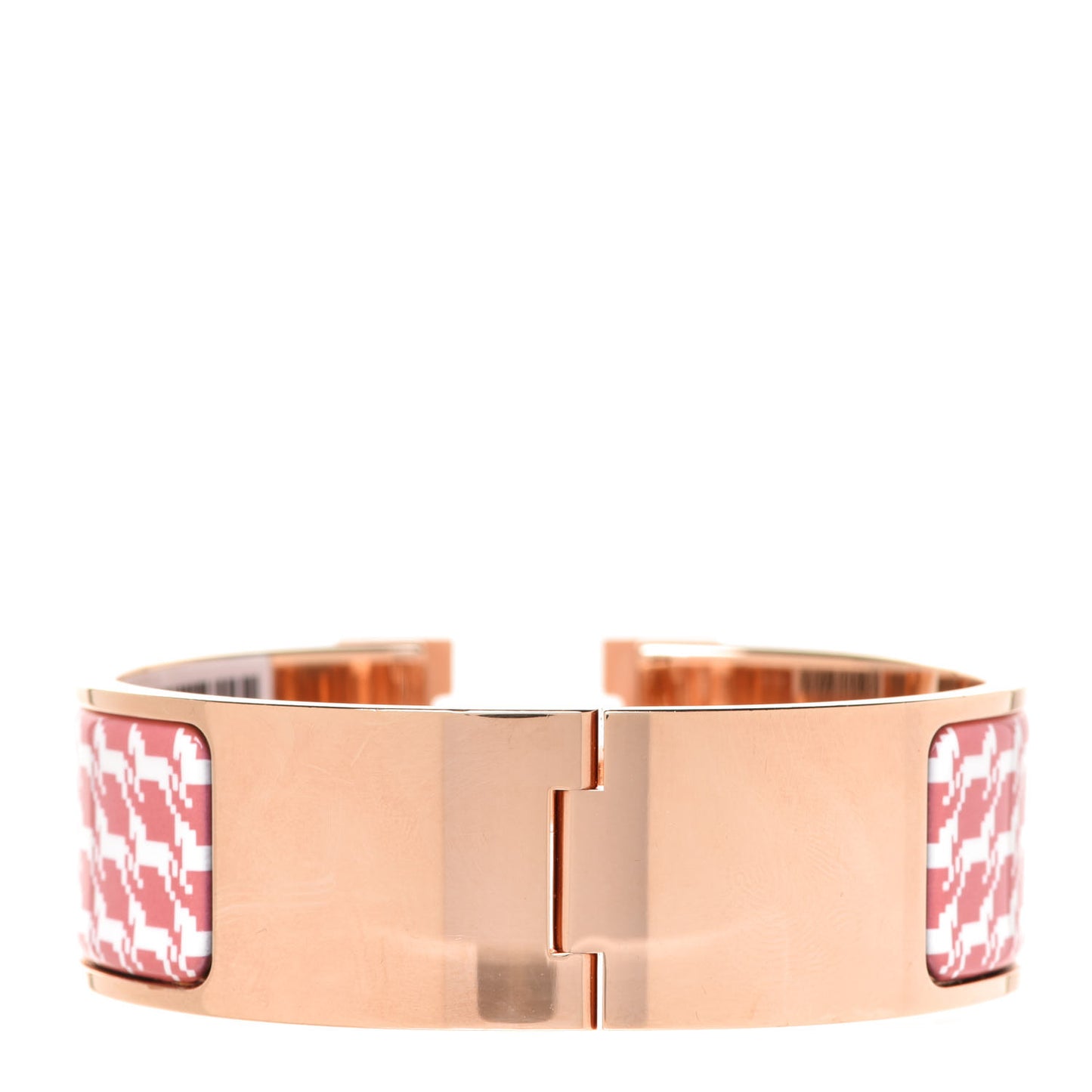 Enamel Wide Print Cheval Pixel Clic Clac H Bracelet PM Terre Orange
