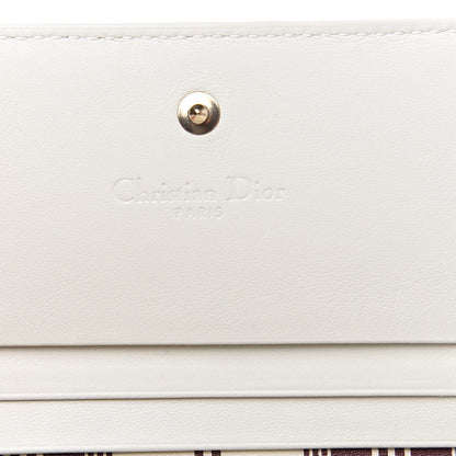 Christian Dior Calfskin Print Compact Wallet White 5 of 6