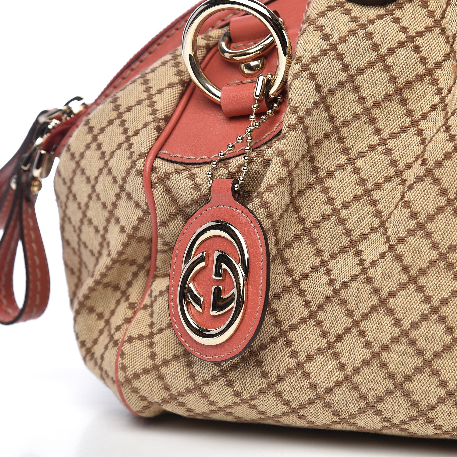 Gucci Diamante Medium Sukey Boston Interlocking G Charm Bag Pink 17 of 18
