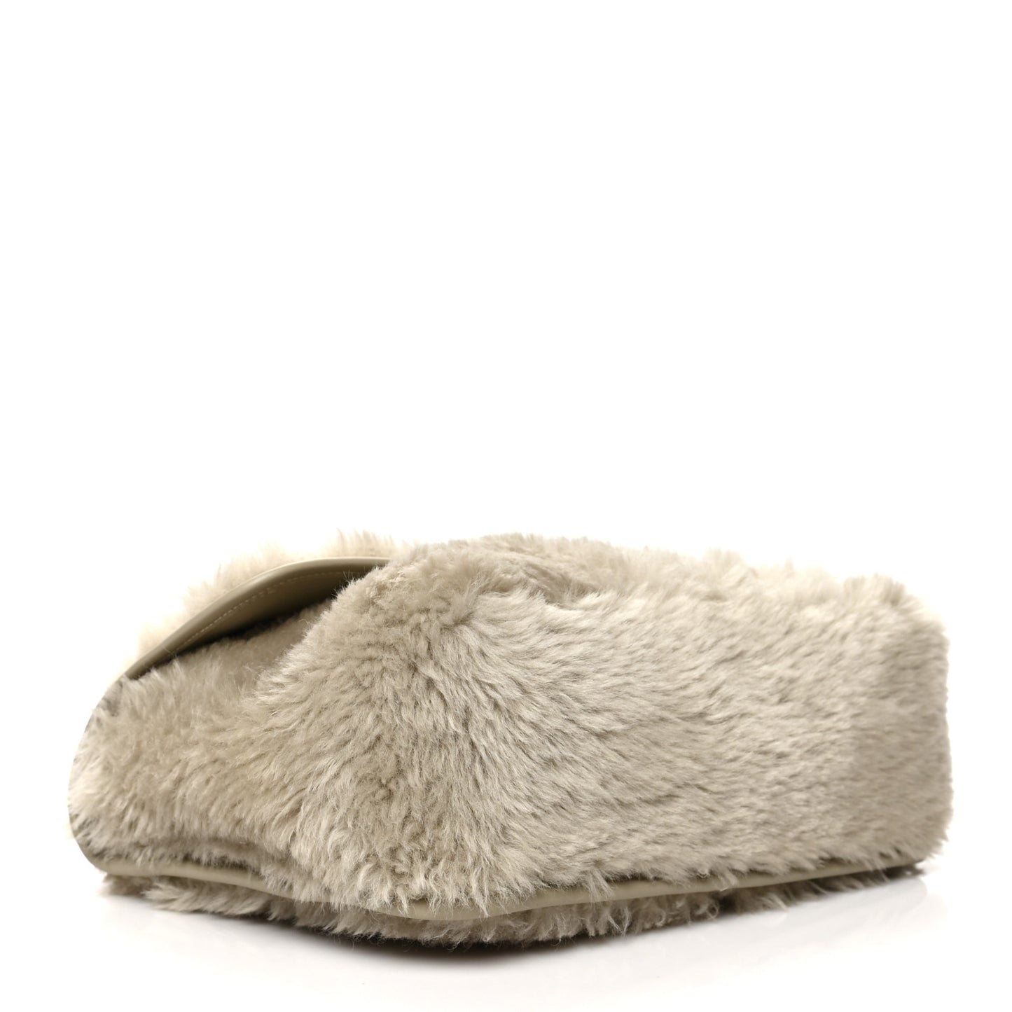 Calfskin Shearling Monogram Medium Niki Chain Satchel Grey