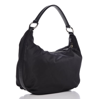Prada Tessuto Nylon Saffiano Hobo Black 3 of 7