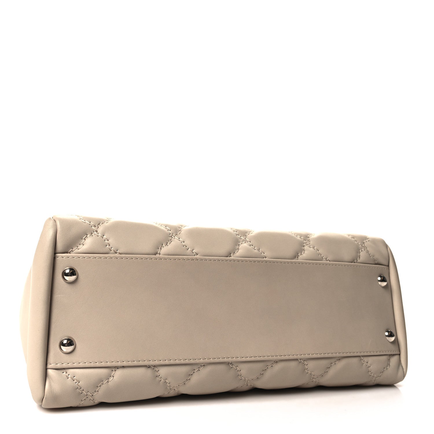 Chanel Calfskin Double Stitch Large Hamptons Flap Bag Beige 4 of 11