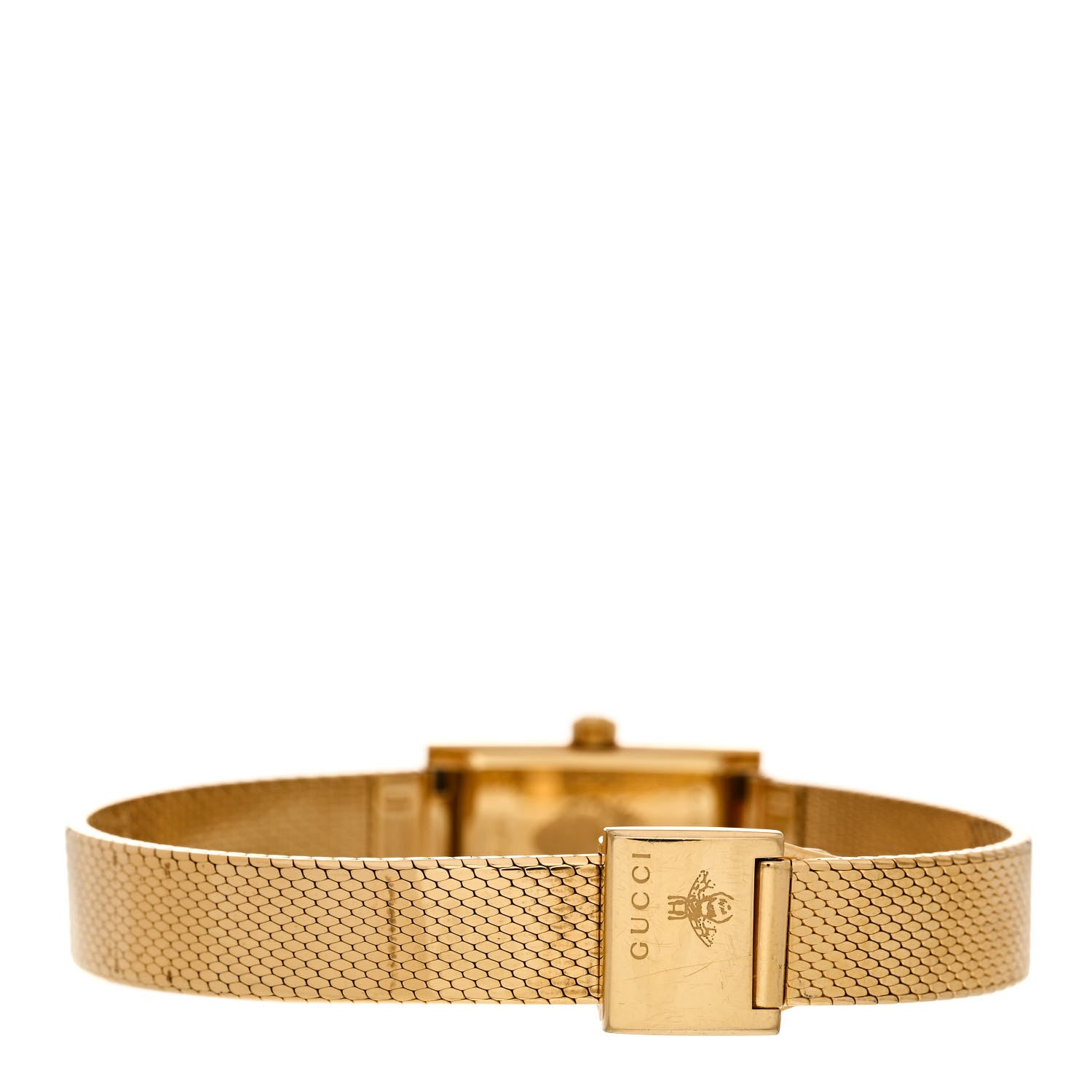 Gucci Stainless Steel 14mm Web G-Frame Quartz Watch Gold 3 of 5