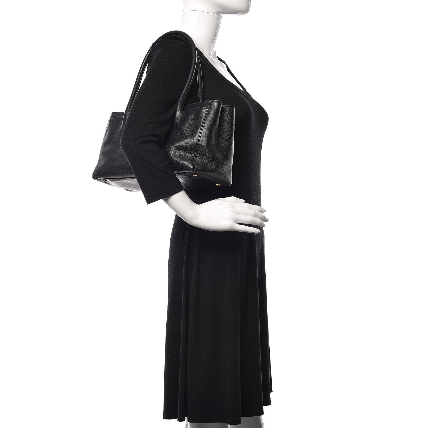 Chanel Calfskin Small Cerf Shopper Tote Black 2 of 17