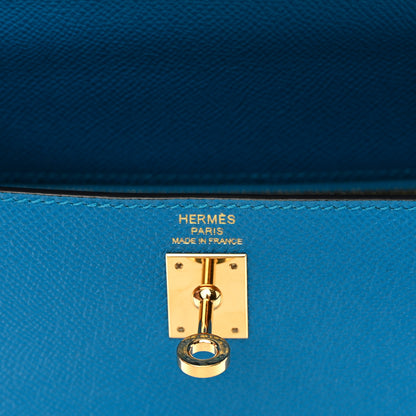 Hermes Epsom Kelly Sellier 25 Bleu Zanzibar 6 of 18