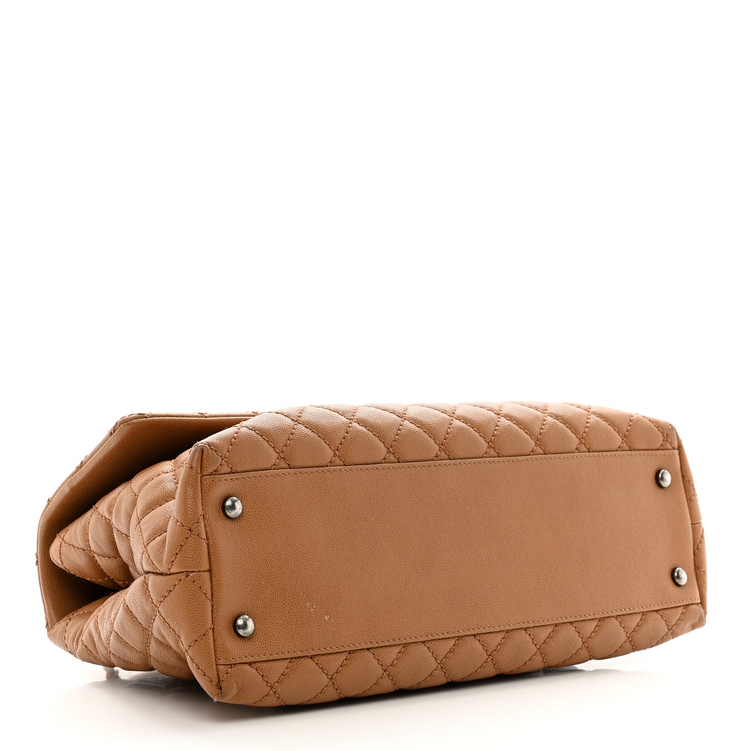 Chanel Caviar Quilted Medium Coco Handle Flap Camel 4 of 14