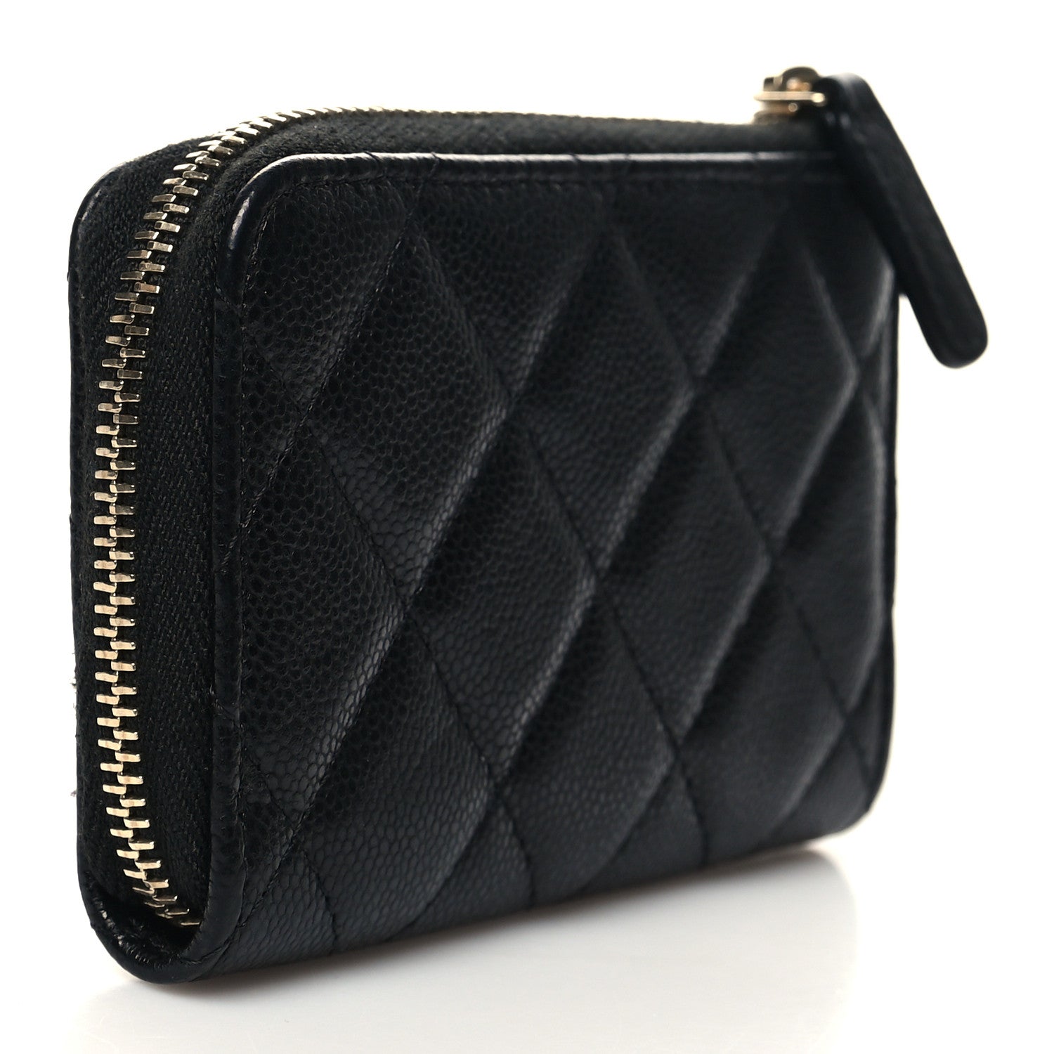 Chanel Caviar Quilted Zipped Key Holder Case Black 3 of 10
