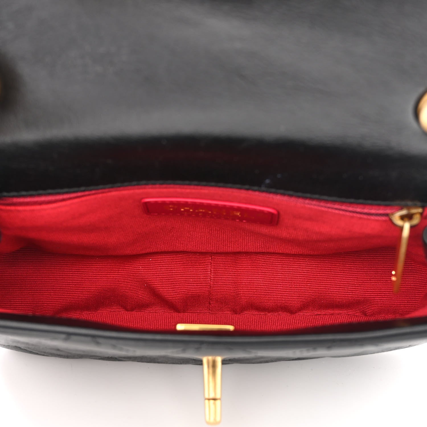 Chanel Glazed Calfskin Quilted Mini Pearl Side Flap Black 5 of 12