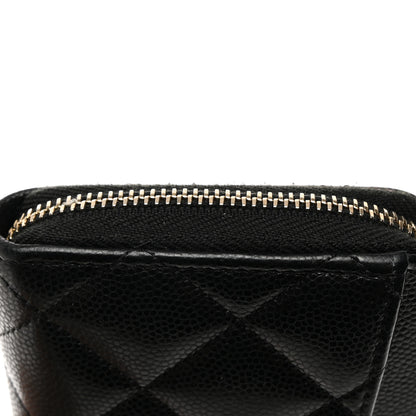 Chanel Caviar Quilted Medium Zip Around Wallet Black 11 of 12