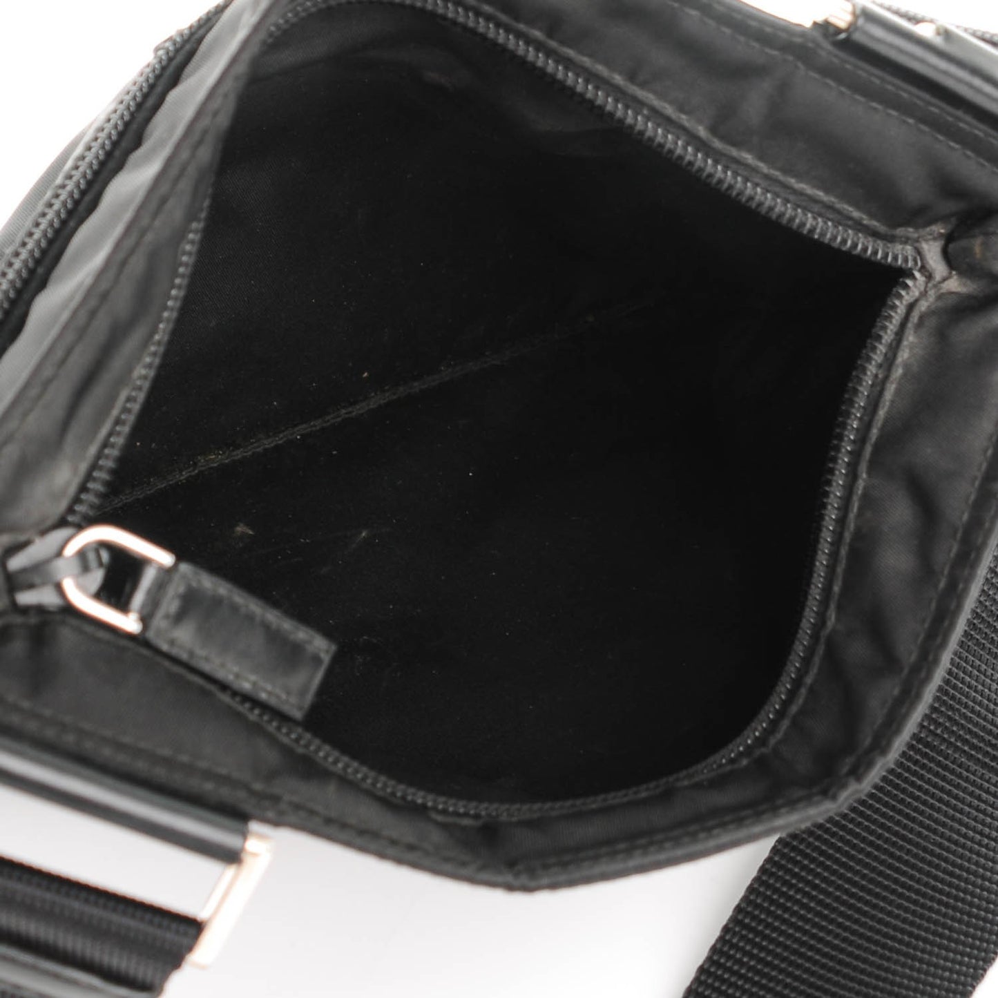 Nylon Vela Flat Messenger Bag Black