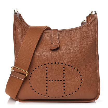 Hermes Taurillon Clemence Evelyne III GM Gold 1 of 15
